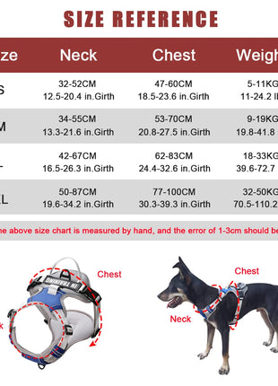 Dog Harness NO PULL Outdoor Walking Breathable Reflective Adjustable Small Dog Harness for Medium Large Dogs Pet Supplies