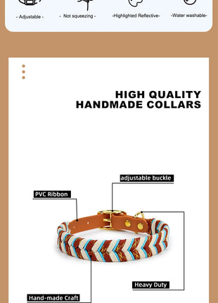Dog Fashion Collar For Ladies Handmade Design Pet Colorful Neck Ring Small Medium and Large Dogs Lead-collar Wear Supplies