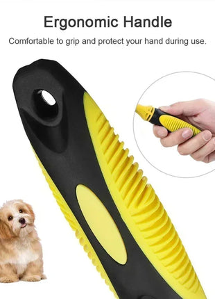 Professional Dog Brush, Light and Efficient, Safe and Easy To Use Pet Comb, Rake, Remove Undercoat Knots, Wooden Handle
