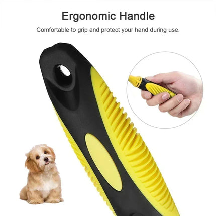 Professional Dog Brush, Light and Efficient, Safe and Easy To Use Pet Comb, Rake, Remove Undercoat Knots, Wooden Handle