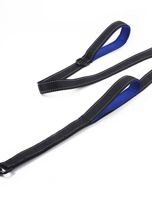 Dog Leashes Outdoor Travel Dog Training Chain Heavy Duty Double Handle Lead for Greater Control Safety Training Dual Handle