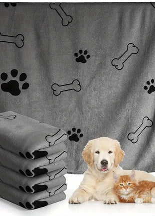 Dog Towel Drying Dog Cat Pet Towel, Puppy Microfiber Quick-drying Dog Claw Bath Towel, Pet Bath Products Absorbent Medium Dog