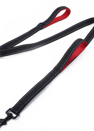 Dog Leashes Outdoor Travel Dog Training Chain Heavy Duty Double Handle Lead for Greater Control Safety Training Dual Handle