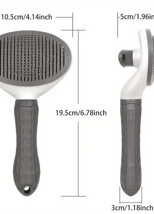Dog brush, cat brush, self-cleaning pet brush for combing long and short hair dogs, cats, rabbits, etc. to remove loose hair