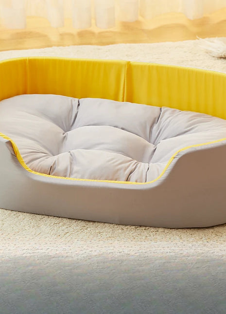 Dog Bed with Removable Hair Shield -  Memory Foam Pet Bed, Non-Slip & Reversible Design for All Seasons
