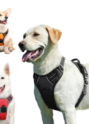 No Pull Dog Harness for Large Dogs,with Reflective Strips and Control Handle, Adjustable and Comfortable,No Choke Pet Harness ﻿