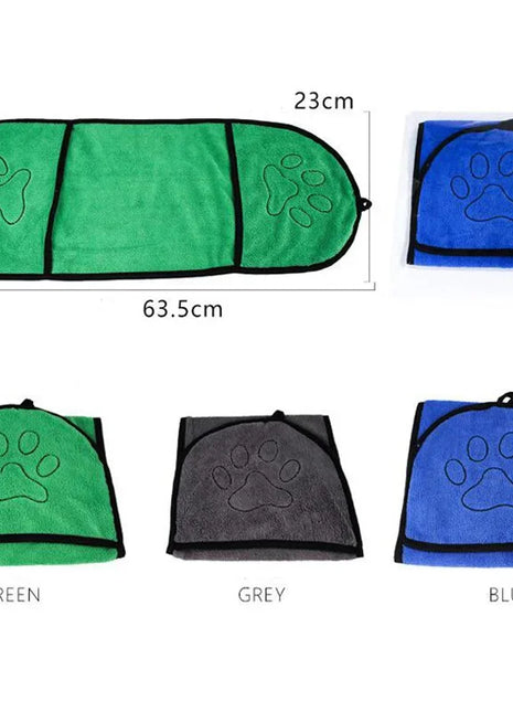 25*9inch Pet Dog Towel Microfiber Super Absorbent Dog Bath Towel Pet Drying Towel For Dogs/Cats Soft Dog Blankets Dog bath