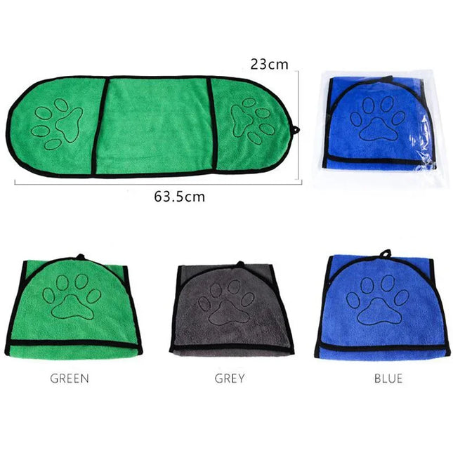 25*9inch Pet Dog Towel Microfiber Super Absorbent Dog Bath Towel Pet Drying Towel For Dogs/Cats Soft Dog Blankets Dog bath