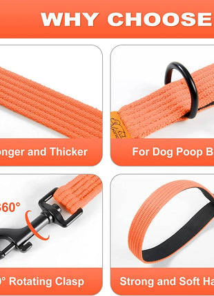 Dog Leash 6 Feet Long Polyamide Rope With Soft Padded Handle Durable Dog Training Lead Metal Swivel Hook for Small to Large Dogs