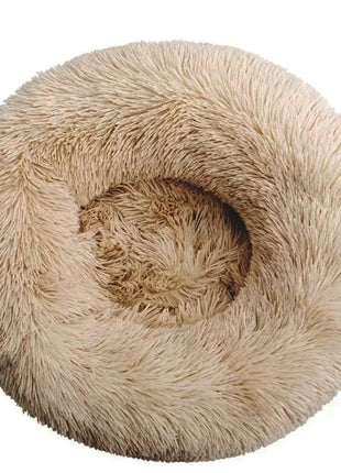 40-90cm Round Pet Bed for Large Dog Bed Super Soft Cat Bed Long Plush Dog House for Medium Dog House Winter Warm Sleeping