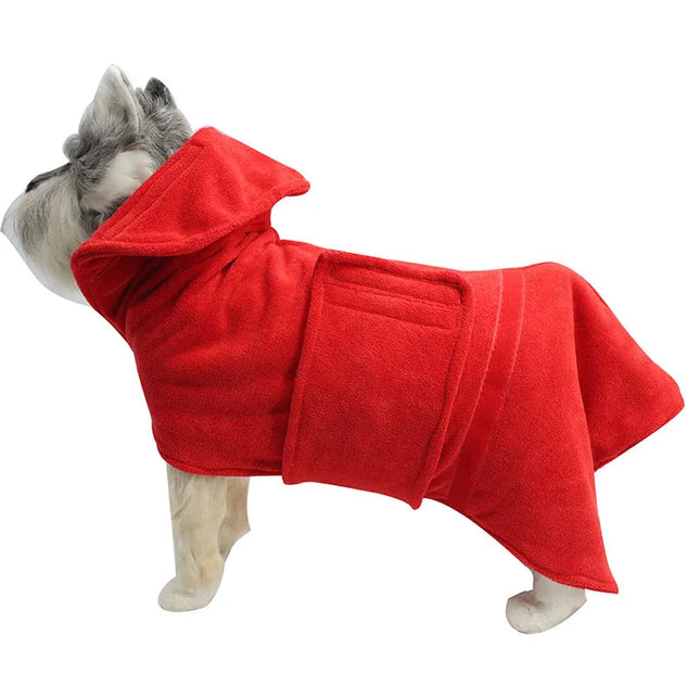 Dog Bathrobe Towel Bath Robe Pet Bathrobe Drying Coat Absorbent Towel For Large Medium Small Dog Super Fast Dry Soft Adjustable