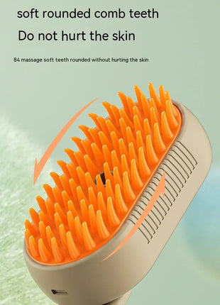 3 in 1 Pet Electric Steam Brush Cat and Dog Cleaning Spray Massage Grooming Comb Retractable Handle Pet Hair Removal BeautyBrush