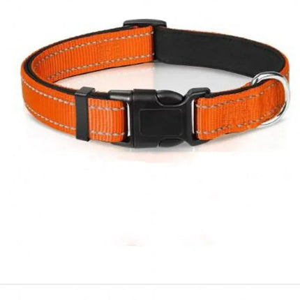 Dog Collar Reflective Adjustable Breathable Nylon Soft Padded DurableePet Collar for Small Medium Large Dog Bone Rope