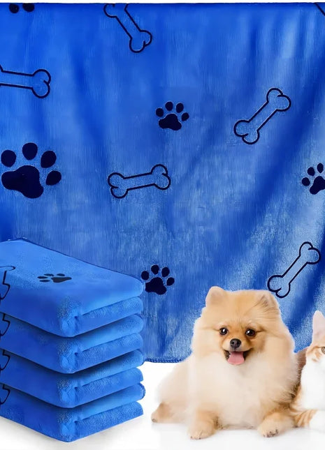 Dog Towel Drying Dog Cat Pet Towel, Puppy Microfiber Quick-drying Dog Claw Bath Towel, Pet Bath Products Absorbent Medium Dog