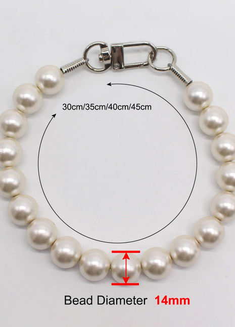 Dog Pearl Collars for Large Dogs Cats Pet Necklace Jewelry Chihuahua Yorkie Girl Clothing Dress Costume Accessories Wire Rope