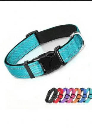 Dog Collar Reflective Adjustable Breathable Nylon Soft Padded DurableePet Collar for Small Medium Large Dog Bone Rope