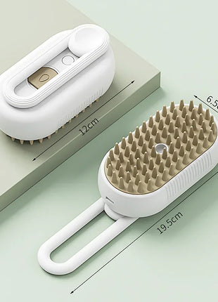 3 in 1 Pet Electric Steam Brush Cat and Dog Cleaning Spray Massage Grooming Comb Retractable Handle Pet Hair Removal BeautyBrush