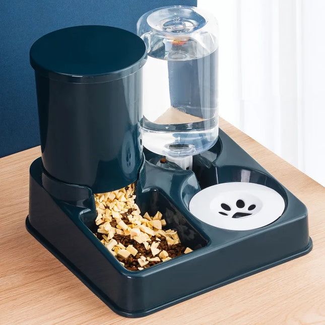 Cat bowl double bowl automatic drinking water and food bowl cat drinking water bowl cat food dog bowl dog bowl integrated feeder