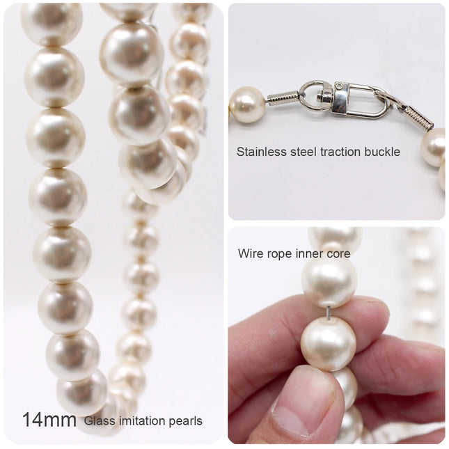 Dog Pearl Collars for Large Dogs Cats Pet Necklace Jewelry Chihuahua Yorkie Girl Clothing Dress Costume Accessories Wire Rope