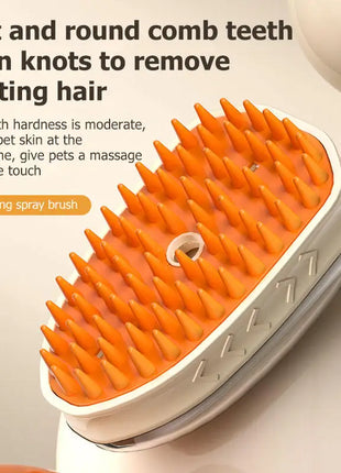 Cat Steam Brush Electric Cat Brush with Sprayer Pet Grooming Comb Dog Hair Brush Ultraviolet Light for Cat Moss Pet Massage Comb