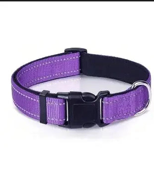 Dog Collar Reflective Adjustable Breathable Nylon Soft Padded DurableePet Collar for Small Medium Large Dog Bone Rope