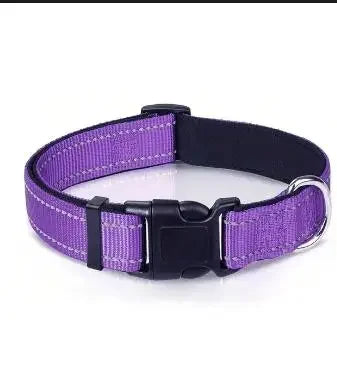 Dog Collar Reflective Adjustable Breathable Nylon Soft Padded DurableePet Collar for Small Medium Large Dog Bone Rope