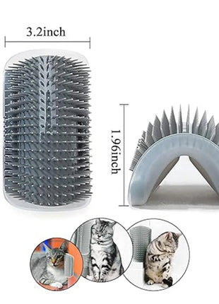 Cat Brush Comb Cat Toy with Catnip Cat Wall Brush Corner Cat Scratcher Massage Self Groomer Comb Pet Brush Corner cat scrubber