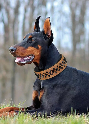 Dog Collar For Large Dogs Cool Spikes Studded Leather Pet Collars For German Shepherd Mastiff Rottweiler Bulldog Accessories