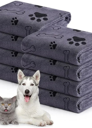 Dog Towel Drying Dog Cat Pet Towel, Puppy Microfiber Quick-drying Dog Claw Bath Towel, Pet Bath Products Absorbent Medium Dog