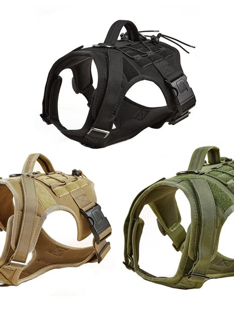 Tactical Dog Harness with Handle, No-Pull, Adjustable Pet Vest, Training, Hunting, Outdoors, Medium and Large Dogs