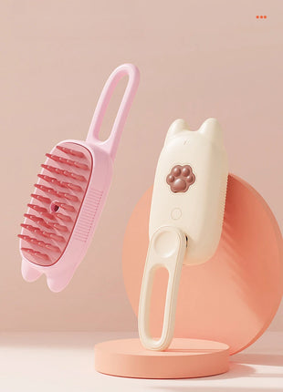 3 in 1 Pet Electric Steam Brush Cat and Dog Cleaning Spray Massage Grooming Comb Retractable Handle Pet Hair Removal BeautyBrush