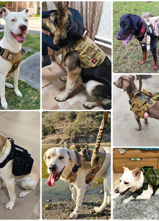 Military Large Dog Harness Training Pet Vest for French Bulldog German Shepherd Malinois Tactical Harnesses For Dogs Accessories