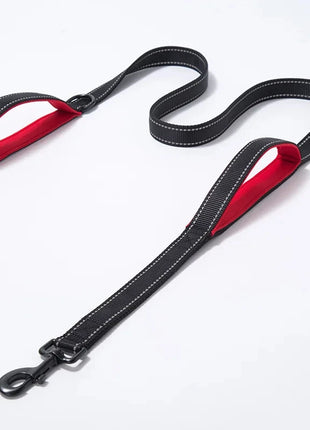 Dog Leashes Outdoor Travel Dog Training Chain Heavy Duty Double Handle Lead for Greater Control Safety Training Dual Handle