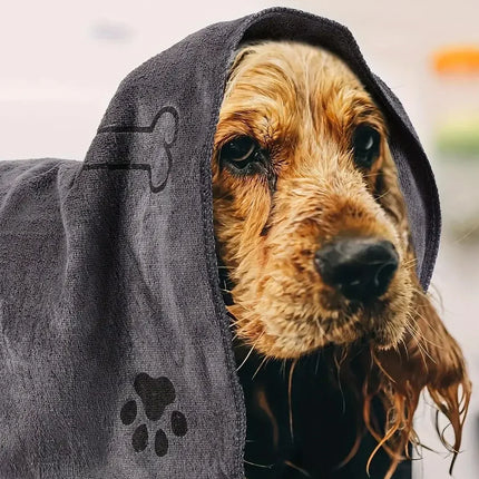 Dog Towel Drying Dog Cat Pet Towel, Puppy Microfiber Quick-drying Dog Claw Bath Towel, Pet Bath Products Absorbent Medium Dog
