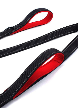 Dog Leashes Outdoor Travel Dog Training Chain Heavy Duty Double Handle Lead for Greater Control Safety Training Dual Handle