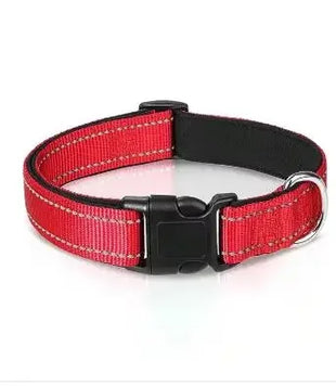Dog Collar Reflective Adjustable Breathable Nylon Soft Padded DurableePet Collar for Small Medium Large Dog Bone Rope