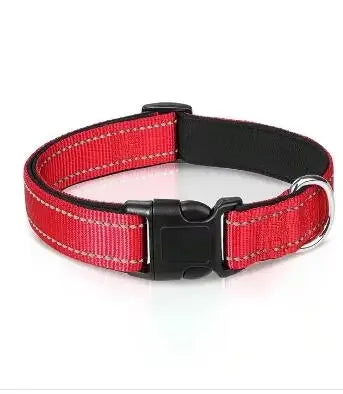 Dog Collar Reflective Adjustable Breathable Nylon Soft Padded DurableePet Collar for Small Medium Large Dog Bone Rope
