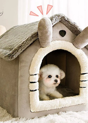 Cat /Dog bed Foldable Pet Sleepping Bed removable and washable cat house kennel for dog house indoor cat nest