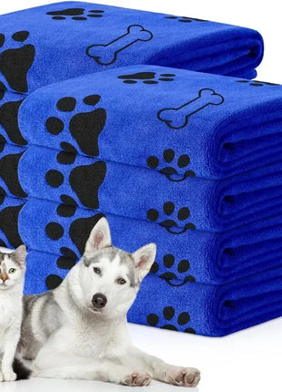 Dog Towel Drying Dog Cat Pet Towel, Puppy Microfiber Quick-drying Dog Claw Bath Towel, Pet Bath Products Absorbent Medium Dog