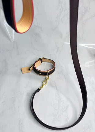 Dog Collar Luxury Cat Collar Safe Adjustable Cowhide Leash Lead Collar for Small Medium Large Dogs Cute Pet Accessories