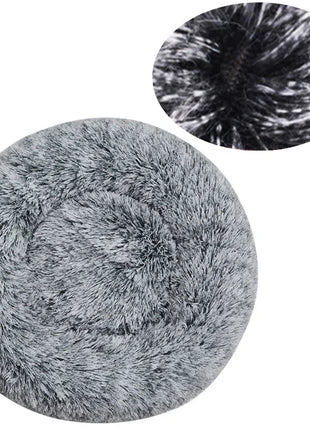 40-90cm Round Pet Bed for Large Dog Bed Super Soft Cat Bed Long Plush Dog House for Medium Dog House Winter Warm Sleeping