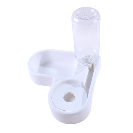 Cat Feeder Bowl Dog Automatic Water Double Bowls Food Wall Corner Save Space Cats 500ml Bottle Drinking Kitten Dogs Pet Product