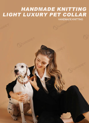 Dog Fashion Collar For Ladies Handmade Design Pet Colorful Neck Ring Small Medium and Large Dogs Lead-collar Wear Supplies