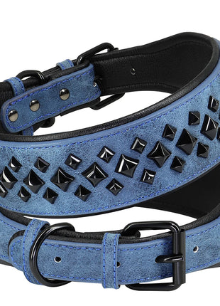 Dog Collar For Large Dogs Cool Spikes Studded Leather Pet Collars For German Shepherd Mastiff Rottweiler Bulldog Accessories