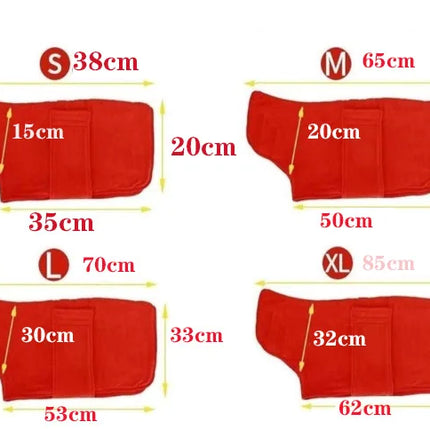 Dog Bathrobe Towel Bath Robe Pet Bathrobe Drying Coat Absorbent Towel For Large Medium Small Dog Super Fast Dry Soft Adjustable