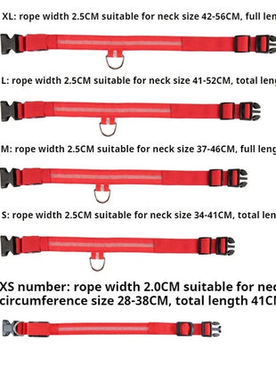 Dog Collar Nylon LED Night Safety Flashing Glow In The Dark Pet Dog Leash pet Dogs Luminous Fluorescent  dog accessories collar