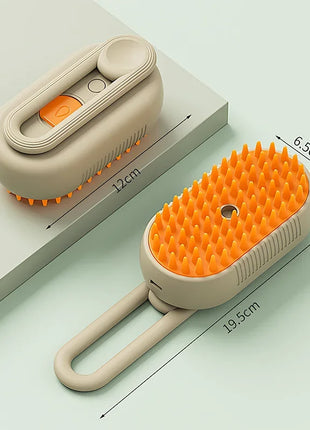 3 in 1 Pet Electric Steam Brush Cat and Dog Cleaning Spray Massage Grooming Comb Retractable Handle Pet Hair Removal BeautyBrush