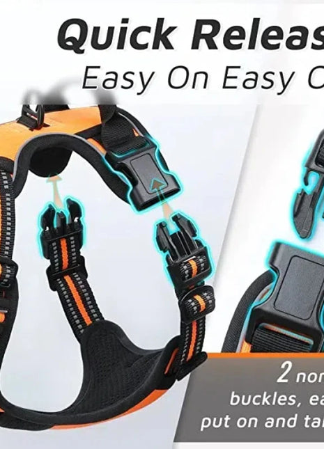 No Pull Dog Harness for Large Dogs,with Reflective Strips and Control Handle, Adjustable and Comfortable,No Choke Pet Harness ﻿