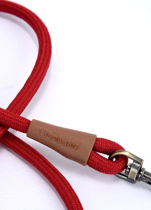 LL039--pet dog leash, 1.5-meter high density rope, soft handle, alloy buckle.
