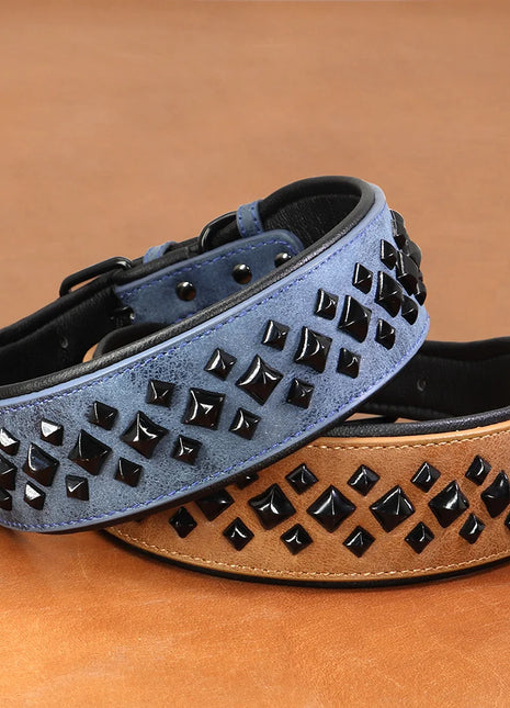 Dog Collar For Large Dogs Cool Spikes Studded Leather Pet Collars For German Shepherd Mastiff Rottweiler Bulldog Accessories